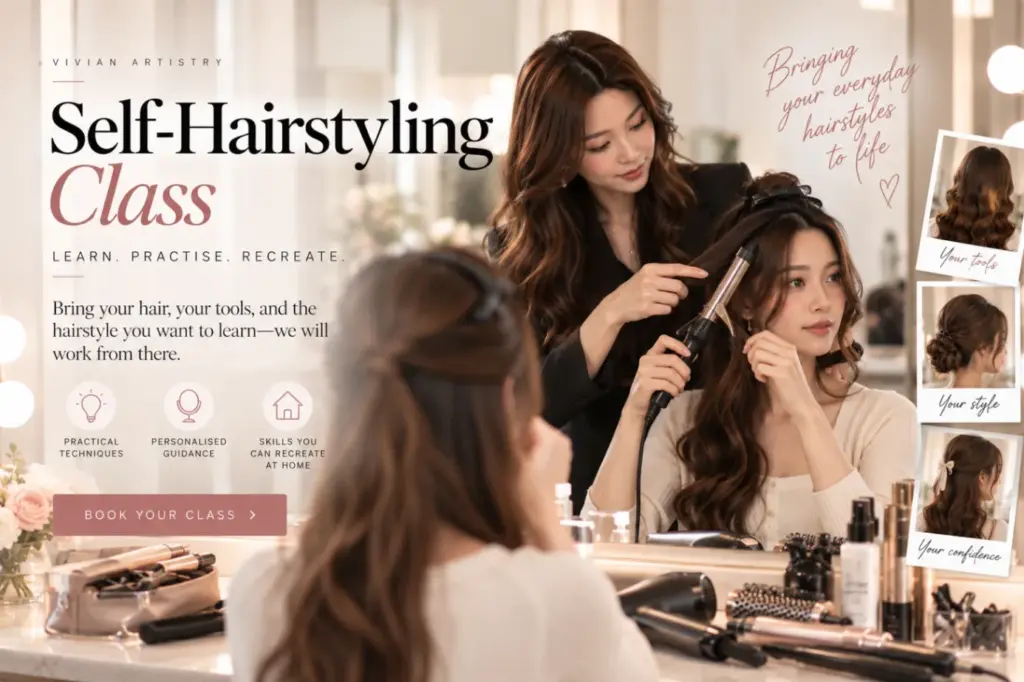 Private self hairstyling class Melbourne