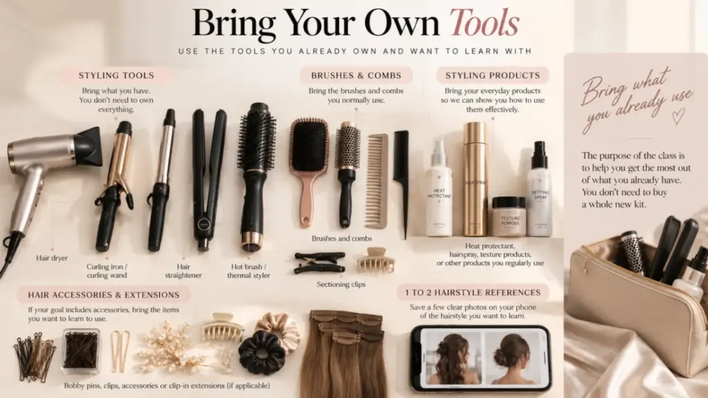 Self hairstyling lesson with Vivian Artistry Melbourne